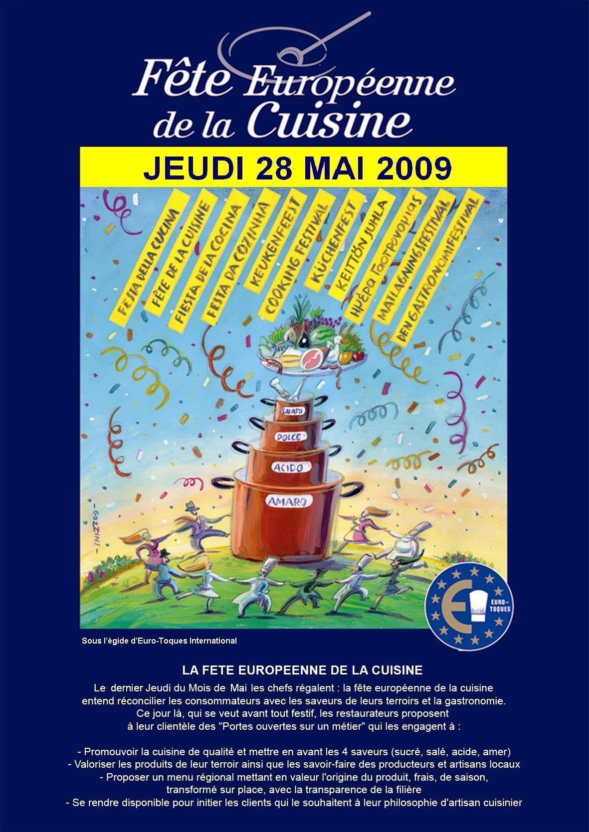 jeudi 28 mai : Fête Européenne de la Cuisine
