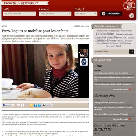 – MICHELIN Restaurants, un partenaire privilégié pour Euro-Toques