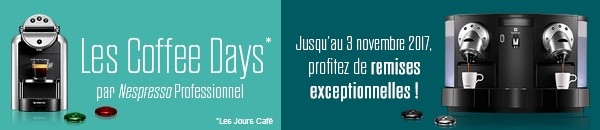 Les Coffee Days* par Nespresso Professionnel