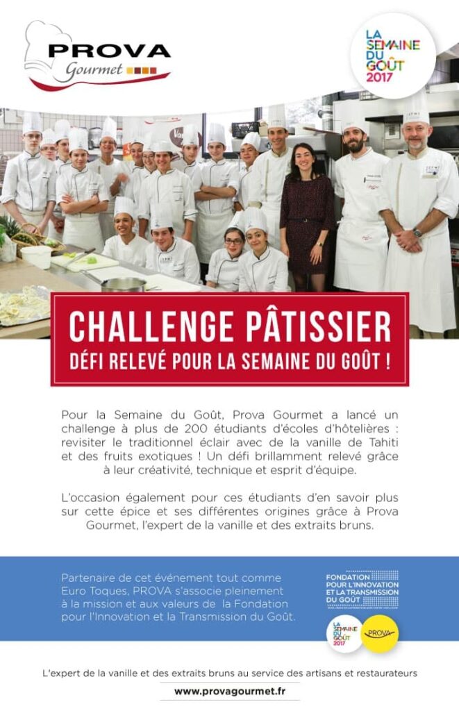 Challenge Pâtissier, défi relevé pour la Semaine du goût !