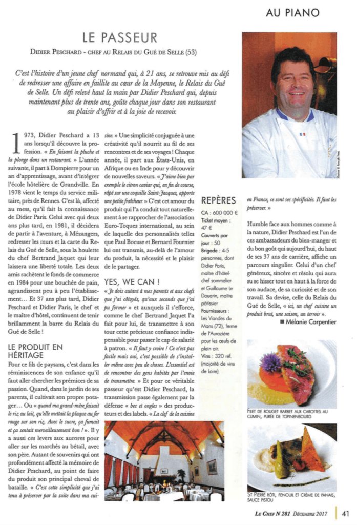 C’est l’histoire d’un Chef normand, Didier Peschard