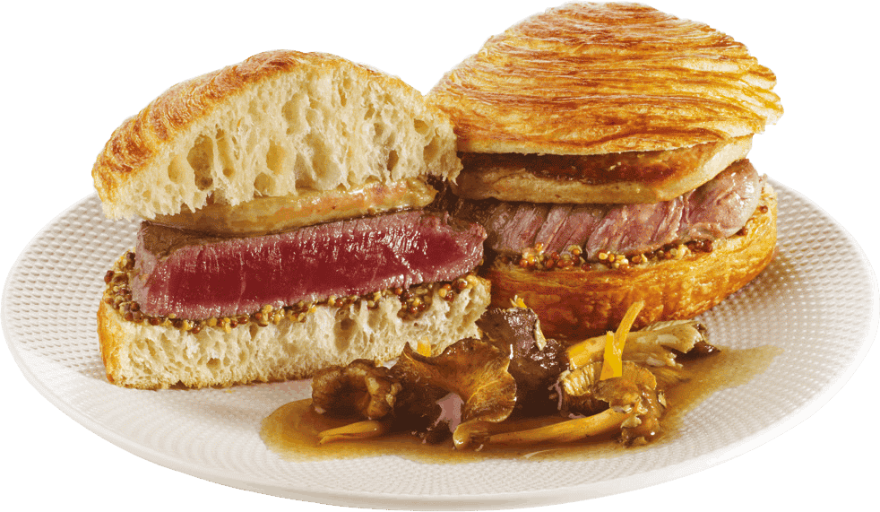 Bun’n’Roll – Burger de boeuf fondant et foie gras