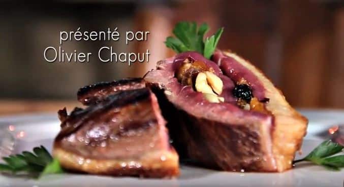 Magret de canard farci aux fruits secs