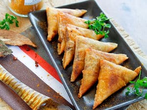 Samoussa de poulet au Curry