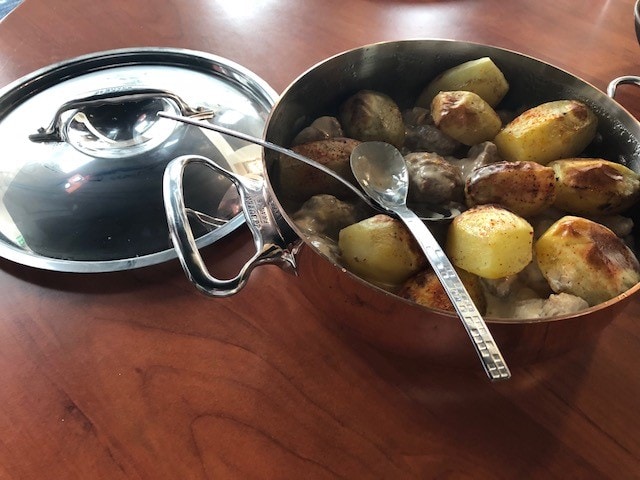 Ris de veau au Porto et petits légumes