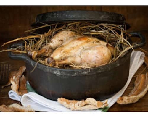 Dinde au foin, légumes d’une potée
