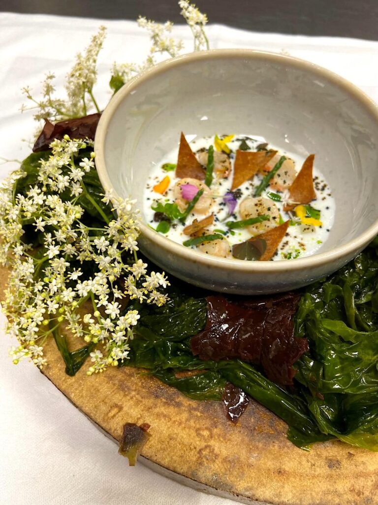 Langoustines et lait Ribot