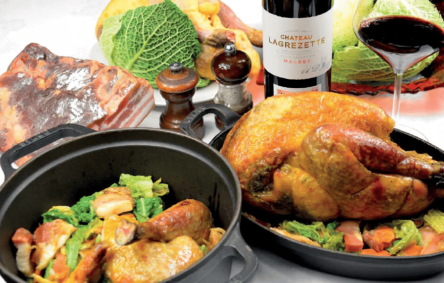 Poule faisane au chou à ma façon, cuite en cocotte