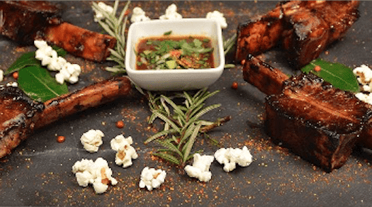 Ribs de chevreuil au soja, sauce barbecue