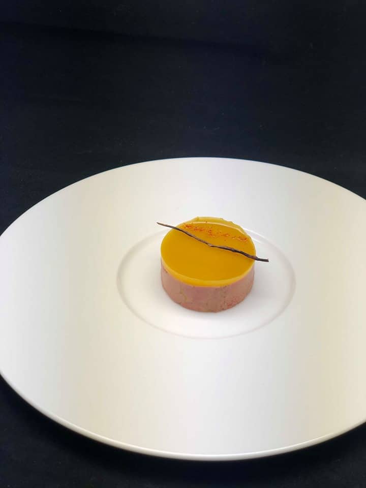 Délice de foie gras, vanille, mangue, fruits de la passion