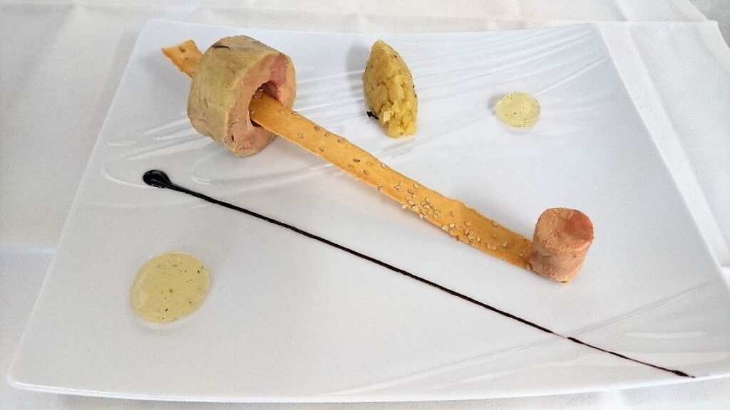 Foie Gras de canard au Mojito, marmelade de pommes à la menthe